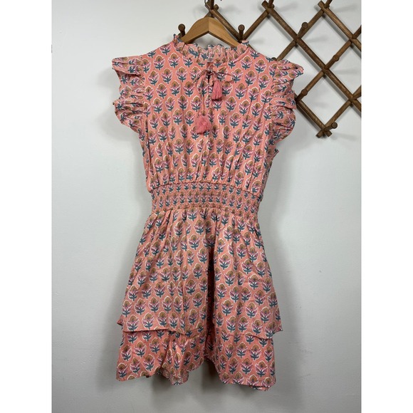 Marea Sarah Flutter Dress in Coral Multi Size XL - Picture 4 of 11